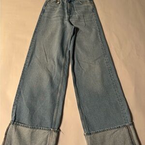 Zara Light Blue Straight Leg Jeans